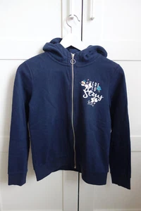 QS s.Oliver Sweatjacke, Hoodie , Kapuze, dunkelblau, Gr. 164, Blumen - Bild 1 von 5