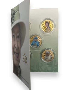 Queen Elizabeth Coronation - Silver, Golden, Diamond & Platinum Jubilee Coin Set - Picture 1 of 7