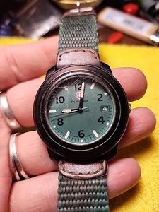 Victorinox Swiss Army Inox Watch Green Dial As Is 166ft Water Resistance Repair - Picture 1 of 14