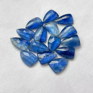 AAA+ Cianite blu naturale taglio rosa pietra preziosa sfusa 10x14 mm forma scudo lotto 15 pezzi - Foto 1 di 3