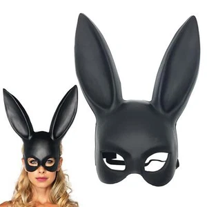 Bunny Ear Rabbit Mask Theatrical Halloween Eve Face Cover for Women Ladies - Picture 1 of 7