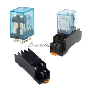 AC 220V DC12V Coil Power Relay 8Pin 10A DPDT LY2NJ HH62P HHC68A-2Z Socket Base L - Picture 1 of 7