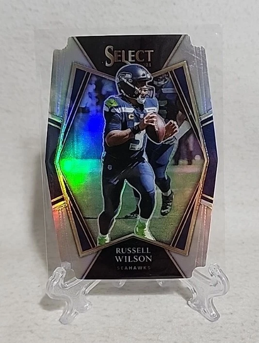 2021 Panini Select Russell Wilson #130 Premier Level Die-Cut Silver Prizm - Image 1 of 2