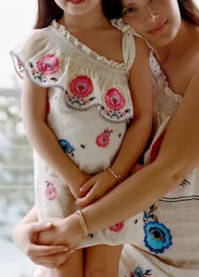 Nuevo Plenty de Tracy Reese Anthropologie bordado 1 hombro floral 7/8 marfil Foto 1 de 4