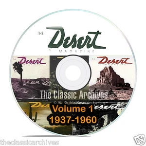 Desert Magazine, 1937-1960, Volume 1, Back Issues, Treasure Hunting CD DVD B57 - Picture 1 of 1