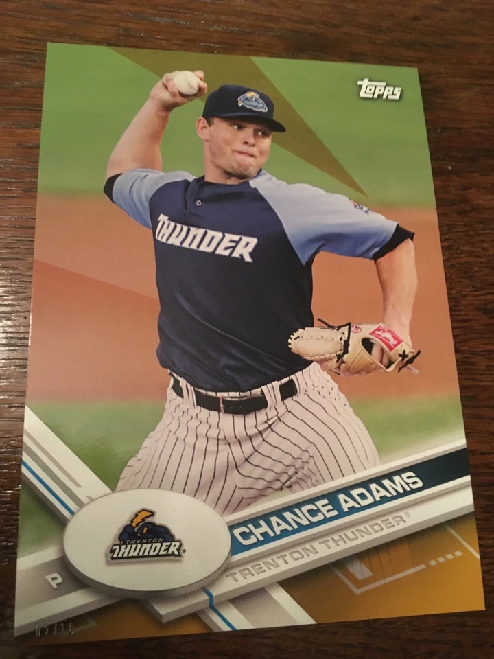 2017 Topps Pro Debut Jumbo 5x7 Chance Adams Thunder 177 #'d 02/10 Gold - Image 1 of 1