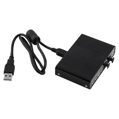 Channel External USB 5.1 Optical Audio Fiber Sound Card S/PDIF for Laptop PC NEW - Image 1 of 4