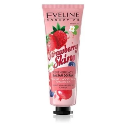 Eveline Sweet Hand Cream Moisturising Strawberry Regenerating Damaged Skin 50ML