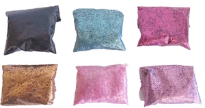 Bumper pack of  6 Colours 1mm Glitter ARTS crafts childs play school home-school - Picture 1 of 8