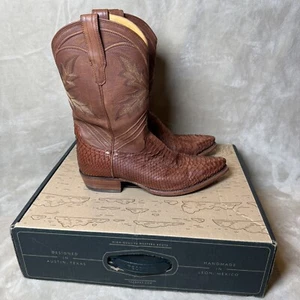 Tecovas * Limited Edition Original Barrett Snip Toe Python Boots Herren Gr. 10,5 EE - Bild 1 von 8