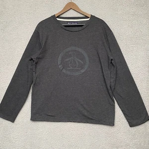 Penguin by Munsingwear Sweater Mens Large Gray Pullover Crew Neck Sweatshirt - Picture 1 of 11