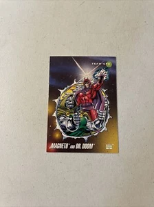 Marvel Universe Series 3 III Impel 1992 Comic Card -- #78 Magneto & Dr. Doom - Picture 1 of 2