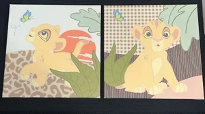 Disney König der Löwen Baby Simba Leinwand Wandbild 2/Bilder Kinderzimmer Kinderzimmer Deko - Bild 1 von 6
