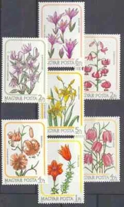 Hungary 1985 Yvert 3006/12 Flowers MNH VF - Picture 1 of 1