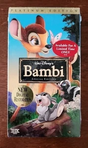 Bambi (VHS, 2005) Platinum Special Edition Disney DIGITALLY MASTERED Sealed - Picture 1 of 2