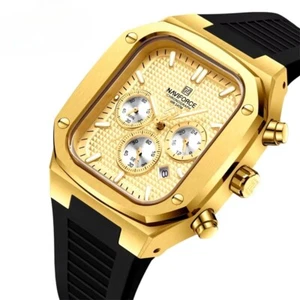 Mens Quartz Date Watch -Silicone Strap, Waterproof Wristwatch with Luminous Hand - Picture 1 of 29