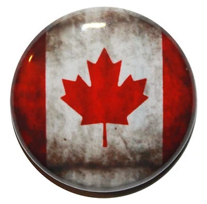 1" (25mm) Canadian Flag Button Badge Clean or Vintage Style - Picture 1 of 4