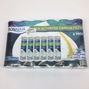 Ronaqua Block Activated Carbon 5 Micron Water Filters Package Of 6 New Sealed - Picture 1 of 5