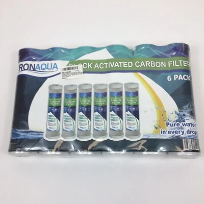 Ronaqua Block Activated Carbon 5 Micron Water Filters Package Of 6 New Sealed - Image 1 of 4