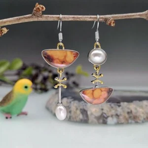 925 Silver Turquoise Women Ear Hook Dangle Drop Earrings Wedding Jewelry Gifts - Picture 1 of 3