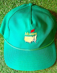 Masters Logo Rope Hat Green Augusta National Leather Strap USA - Never Used - Picture 1 of 4