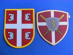 Serbian Army Third Army Brigade & Serbian Army insignia-Lot of 2 sleeve patch fo - Picture 1 of 6