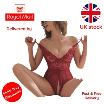 Ladies Lingerie Sleepwear Fashion Women Lace Nightie Gown Babydoll Bodycon Garte - Image 1 of 4