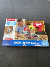 Fisher-Price Drillin' Action 11-Play Pieces Tool Set New/Factory Sealed