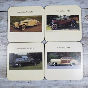 Coasters Classic Car Square Cork Oldsmobile Chrysler Mercedes-Benz Hupmobile VTG - Picture 1 of 9