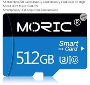 Carte micro sd ultra haute vitesse 512go classe 10 - Photo 1 sur 6