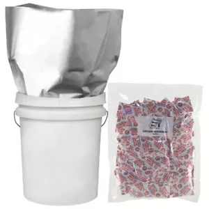 50-1 GALLON 10x16 Mylar Bags 5.25 MIL + 50-600cc Oxygen Absorbers Food Storage - Picture 1 of 5
