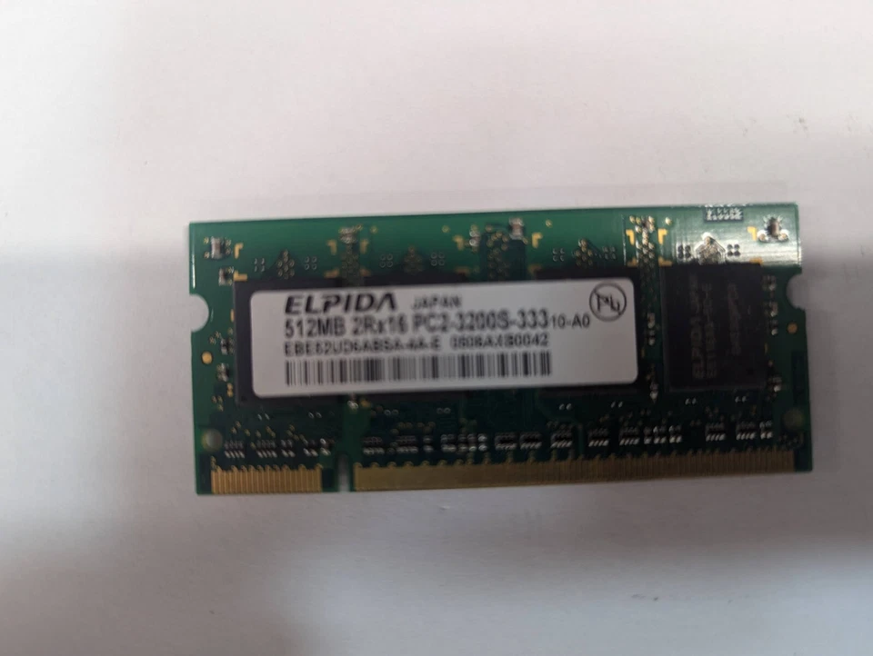 Elpida 512MB 2Rx16 PC2-3200S-333 - Image 1 of 1