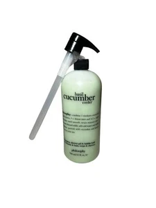 Philosophy NEW Basil Cucumber Cooler Shampoo Shower Gel Bubble Bath 32oz w/ Pump - Picture 1 of 3