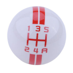 5 Speed Manual Gear Shift Knob Shifter White Ball Fit For Ford Mustang GT500 US