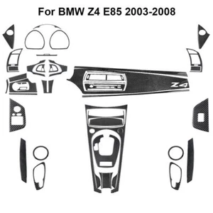 51Pcs Carbon Fiber Full Interior Kit Cover Trim For BMW Z4 E85 2003-2008 - Picture 1 of 17