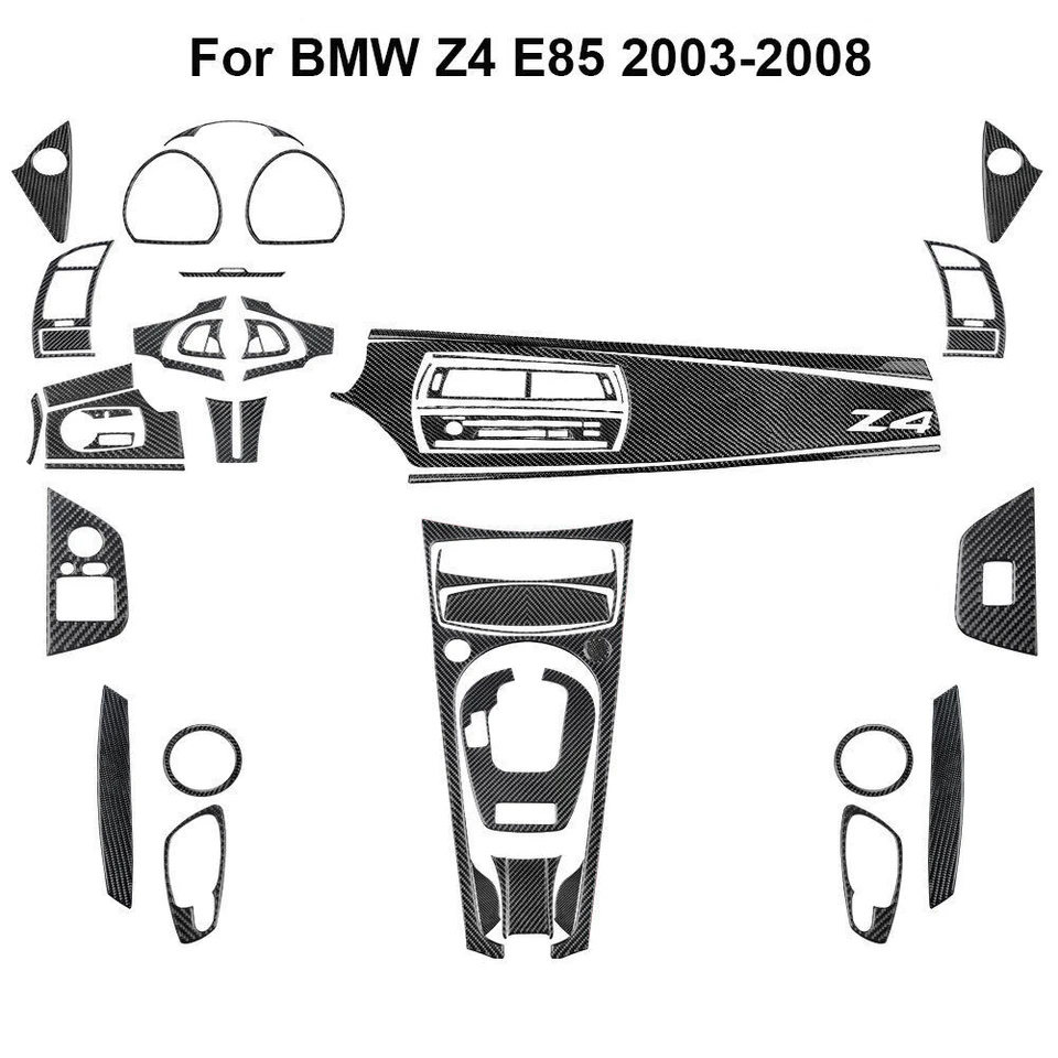 Kit de cubierta interior completo de fibra de carbono de 51 piezas para BMW Z4 E85 2003-2008 Foto 1 de 4