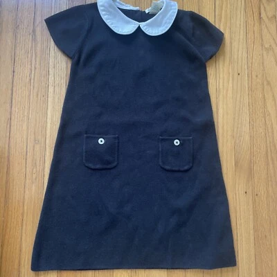 Vestido tejido negro Olive Juice cuello Peter Pan * talla 6 Foto 1 de 4