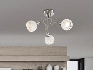 Deckenleuchte Strahler mit LEDs, Glasschirme satiniert, Deckenlampe Wohnraum - Bild 1 von 7