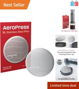 Durable XL Metal Coffee Filter, 316 Stainless Steel - Eco-Friendly, Easy Clean - Picture 1 of 8