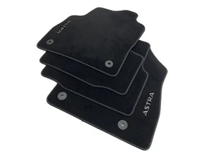 Original Opel Astra K Car Mats Velour Black Teppich Fabric with Logo Matten OE - Picture 1 of 9