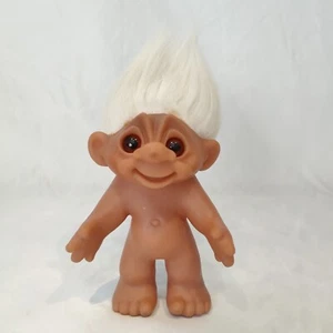 Vintage Thomas Dam Troll Doll 1977 Denmark White Hair 6.5" - Picture 1 of 9