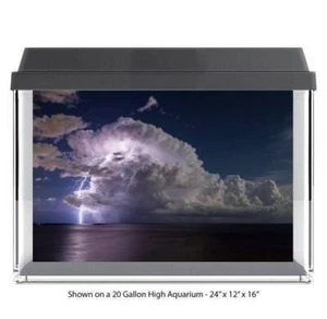 Lightning Storm At Sea Polyester Fish Tank Glass Back Drop Aquarium Background - Picture 1 of 6