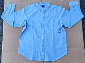 Old Navy Regular Fit Blue Long Sleeve Button Down Men's Size 3XL With TAGS - Picture 1 of 20