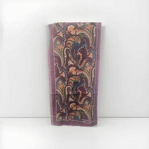 Ralph Lauren Brown Burgundy Green Floral Paisley Oblong Scarf NWT - Picture 1 of 5