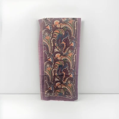 Ralph Lauren Brown Burgundy Green Floral Paisley Oblong Scarf NWT - Image 1 of 4