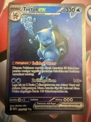 Pokemon Turtok ex 200/165 Deutsch Mew 151 Near Mint Karte - Bild 1 von 4