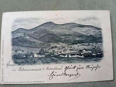 Alte Postkarte Schwarzwasser b. Freiwaldau um 1900 Nr. 17672 - Bild 1 von 3