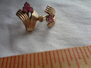 Pendientes Lorain Sim Co. 12kt GF Crew Back Estate - Imagen 1 de 6