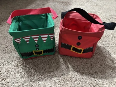 Thirty-One (31) Carry-All Caddy Holiday Christmas Santa and Elf  storage bins - Image 1 of 4