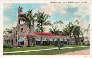 MIAMI CORAL GABLES COUNTRY CLUB c1920s VINTAGE POSTCARD 100525 U - Picture 1 of 2